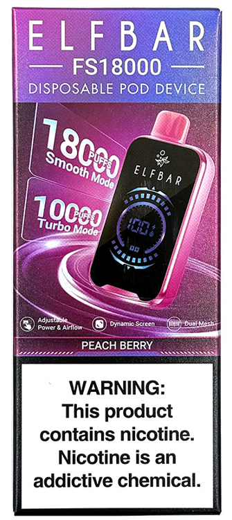 Elf Bar FS18000 Peach berry (Персик Ягоди)