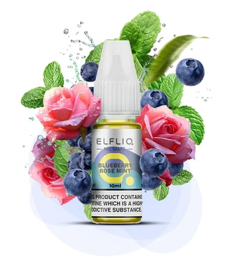 Солевая жидкость Elf Bar Elf Liq 10 мл 50 мг Blueberry Rose Mint (Голубика Роза Мята)