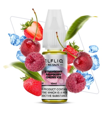 Солевая жидкость Elf Bar Elf Liq 10 мл 50 мг Strawberry Raspberry Cherry Ice (Клубника Малина Вишня Лед)