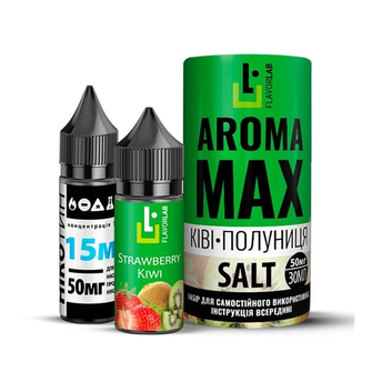 Набор солевой жидкости Flavorlab Aroma MAX Strawberry Kiwi (Киви Клубника) 30 мл 65 мг