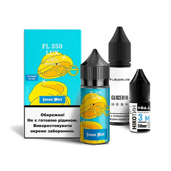Набор солевой жидкости Flavorlab FL350 LUX Lemon Mint (Лимон Мята) 30 мл 65 мг