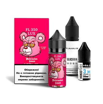 Набір сольової рідини Flavorlab FL350 LUX Watermelon Lemon (Кавун Лимон) 30 мл 65 мг