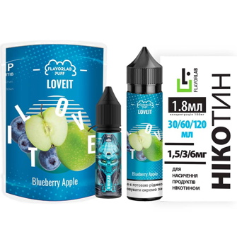 Набор Flavorlab Love IT Органика Blueberry Apple (Черника Яблоко) 60мл 3мг