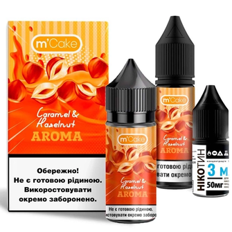 Набор солевой жидкости Flavorlab M-Cake Caramel Hazelnuts (Карамель Лесные орехи) 30 мл 65 мг