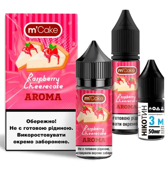 Набор солевой жидкости Flavorlab M-Cake Raspberry Cheesecake (Малиновый чизкейк) 30 мл 65 мг
