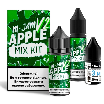 Набор солевой жидкости Flavorlab M-JAM V2 Apple (Яблоко) 30 мл 65 мг