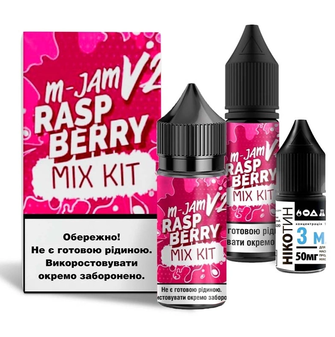 Набор солевой жидкости Flavorlab M-JAM V2 Raspberry (Малина) 30 мл 65 мг
