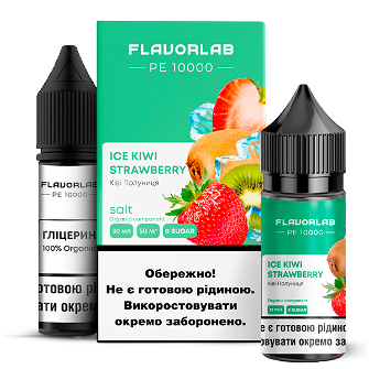 Набір Flavorlab РЕ 10000 без нікотину Ice Kiwi Strawberry (Ківі Полуниця з холодком) 30мл