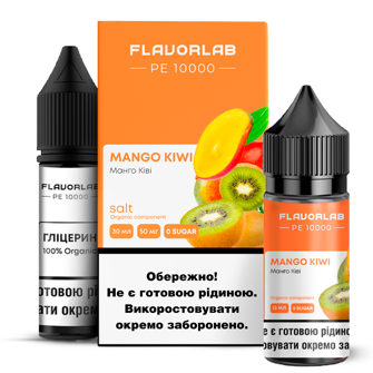 Набір Flavorlab РЕ 10000 без нікотину Mango Kiwi (Манго Ківі) 30мл