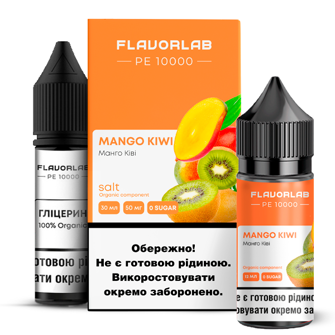 Набір Flavorlab PE 10000 без нікотину Mango Kiwi (Манго Ківі) 30мл