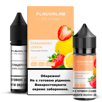 Набір Flavorlab РЕ 10000 без нікотину Strawberry Lemon (Полуниця Лимон) 30мл
