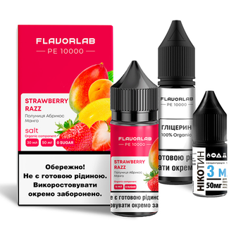 Набір Flavorlab PE 10000 Strawberry Razz (Полуниця Абрикос Манго) 30 мл 50 мг