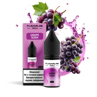 Набір сольової рідини Flavorlab Triple Grape Soda (Виноградна Содова) 10 мл 65 мг