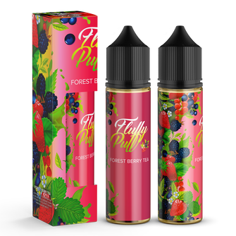 Набор органической жидкости Fluffy Puff без никотина Forest Berry Tea (Чай с лесными ягодами) 60 мл 0 мг