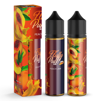 Набір органічної рідини Fluffy Puff Peach Jam (Персиковий джем) 60 мл 3 мг