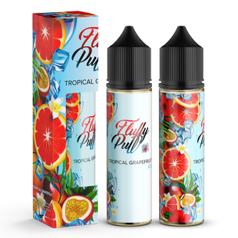 Набір органічної рідини Fluffy Puff Tropical Grapefruit Ice (Грейпфрут Маракуя Лід) 60 мл 3 мг