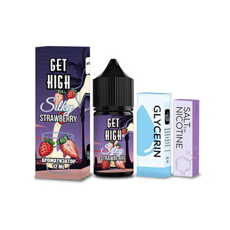 Набор солевой жидкости Get High Silky Strawberry (Клубничное Мороженое) 30 мл 50 мг