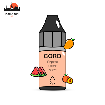 Жидкость Gord Peach mango watermelon (Персик, манго, арбуз) 30 мл 50 мг