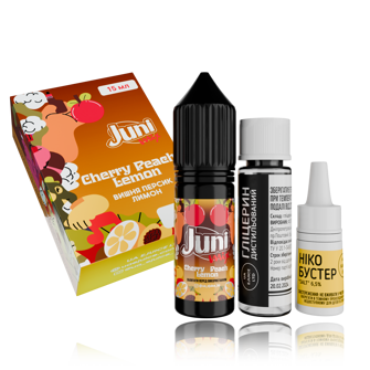 Набор солевой жидкости Juni Mix HYBRID Cherry Peach Lemon (Вишня Персик Лимон) 15мл 65мг