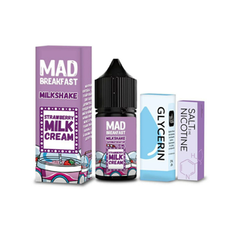 Набор солевой жидкости Mad Breakfast Milkshake (Клубничный Молочный Коктейль) 30 мл 30 мг