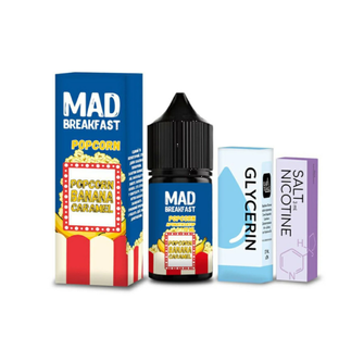 Набор солевой жидкости Mad Breakfast Popcorn (Попкорн Карамель Банан) 30 мл 50 мг