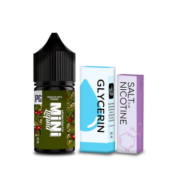 Набір Mini Liquid Tobacco With Cherry (Тютюн Вишня) 30 мл 50 мг