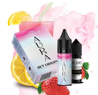 Набор солевой жидкости Aura Original Pink Lemonade (Розовый лимонад) 15 мл 50 мг