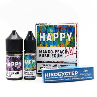 Набір Happy Mango Peach Bubblegum (Жуйка з манго та персиком) 30 мл 65 мг