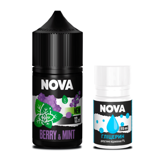 Набір Nova без нікотину Berry Mint (Ягоди М'ята) 30 мл