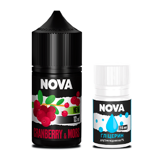 Набір Nova без нікотину Cranberry Mors (Журавлинний морс) 30 мл