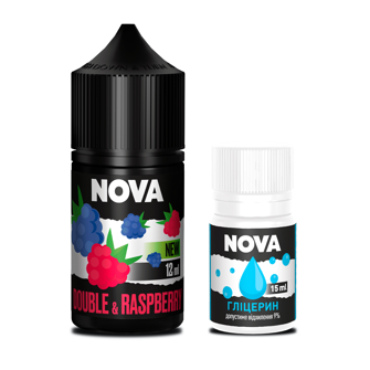 Набір Nova без нікотину Double Raspberry (Подвійна Малина) 30 мл