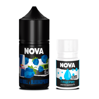Набір Nova без нікотину Redbull Blue Raspberry (Енергетик Блакитна малина) 30 мл