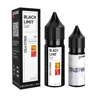 Набір сольової рідини Octobar Black Limit Cola Citrus (Кола Апельсин) 15 мл 65 мг