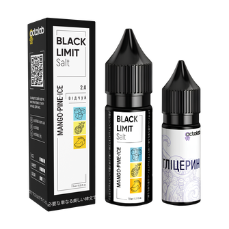 Набір сольової рідини Octobar Black Limit Mango Pine Ice (Манго Ананас Лід) 15 мл 65 мг