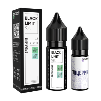 Набір сольової рідини Octobar Black Limit Spearmint (М'ята Жуйка) 15 мл 50 мг