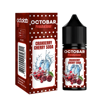 Набор солевой жидкости Octobar Fresh & Sour Cranberry Cherry Soda (Содовая с клюквой и вишней) 30 мл 65 мг