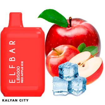 Elf Bar LB5000 затяжок Red Apple Ice (Червоне Яблуко Лід)