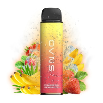 Ovns Mesh15 Strawberry Banana Ice 6000 puffs (Полуниця Банан Лід)