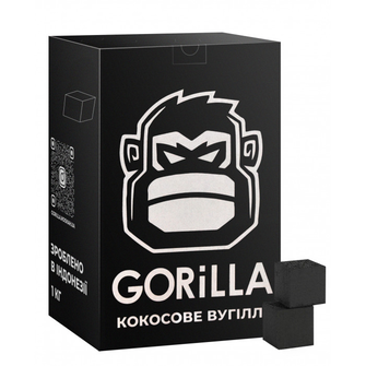 Кокосовый уголь для кальяна Gorilla, 1 кг