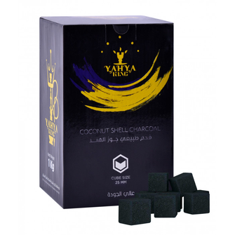 Кокосовый уголь для кальяна Yahya Elegance King, 1 кг