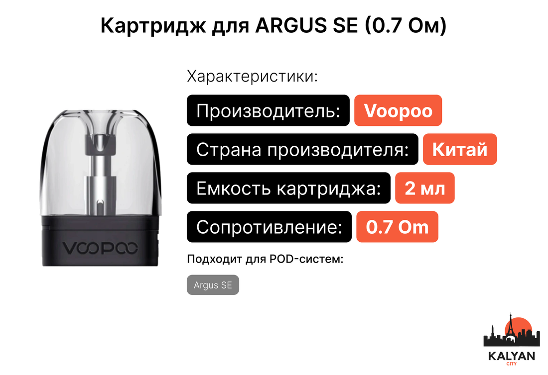 Картриджи для Pod-системы Argus SE